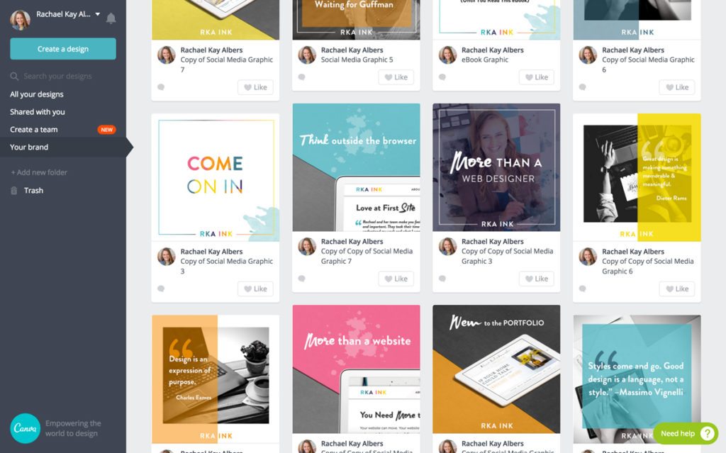 Canva For Work Brand Templates for RKA ink