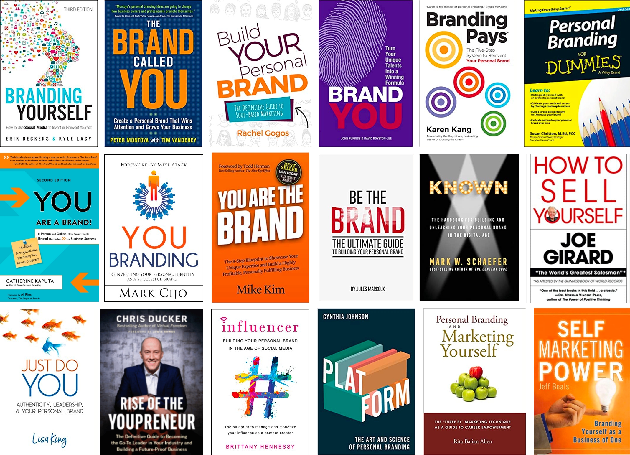 Collection of personal branding books