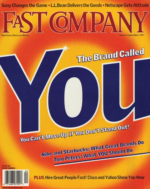 Cover of Fast Company 1997 "The Brand Called You" on Personal Branding