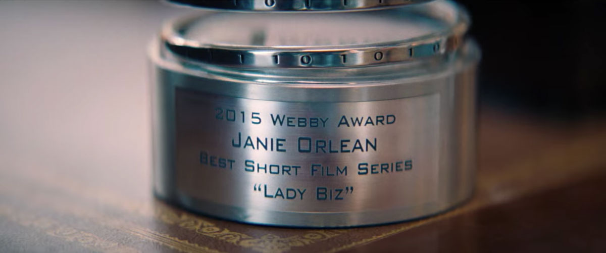 2015 Webby Award for "Lady Biz" by Janie Orlean from Don't Look Up
