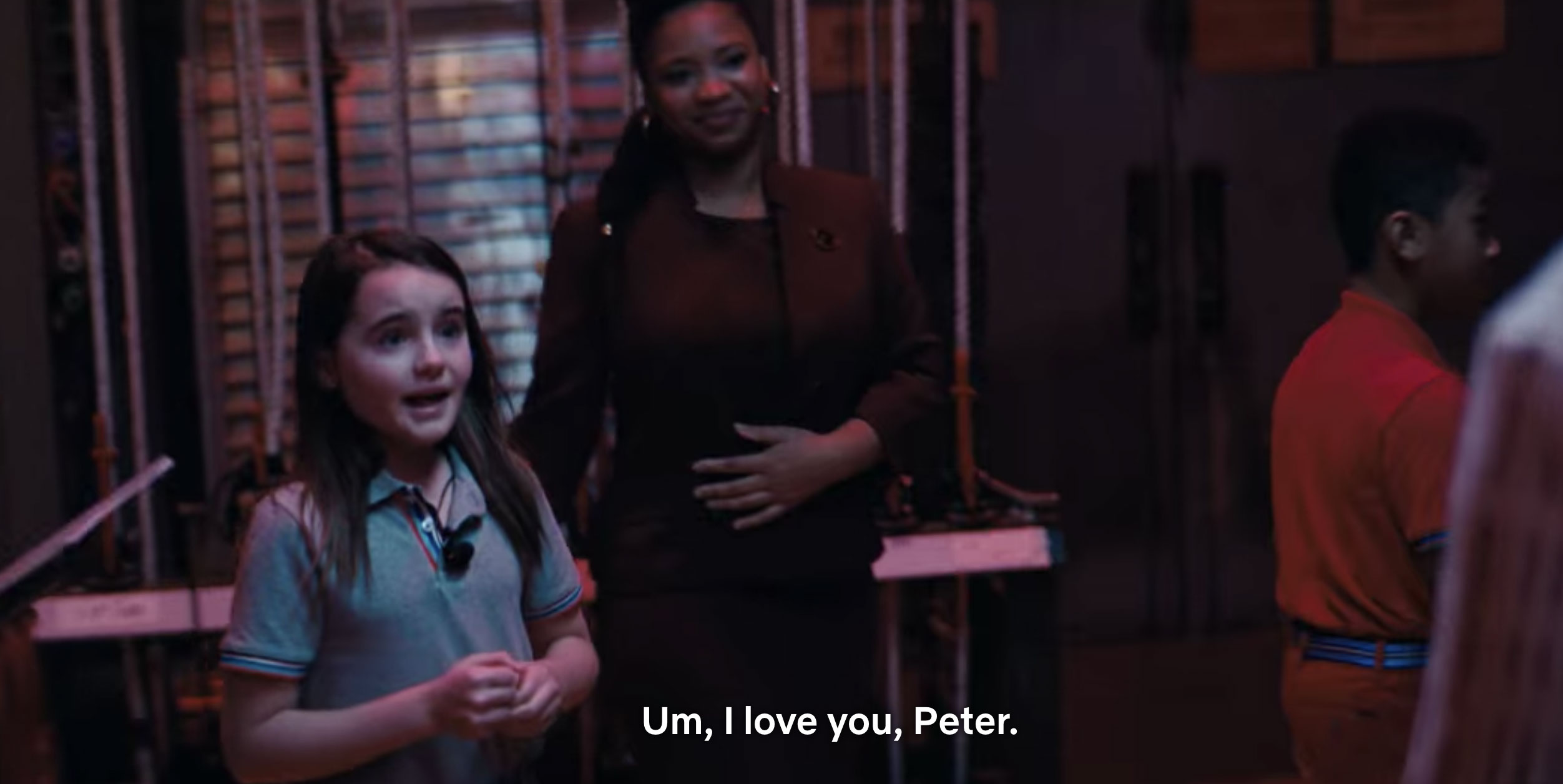 Little girl says "I love you, Peter" to Isherwell in Don't Look Up