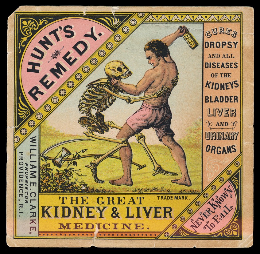 Hunt's Remedy patent medicine cure all never known to fail