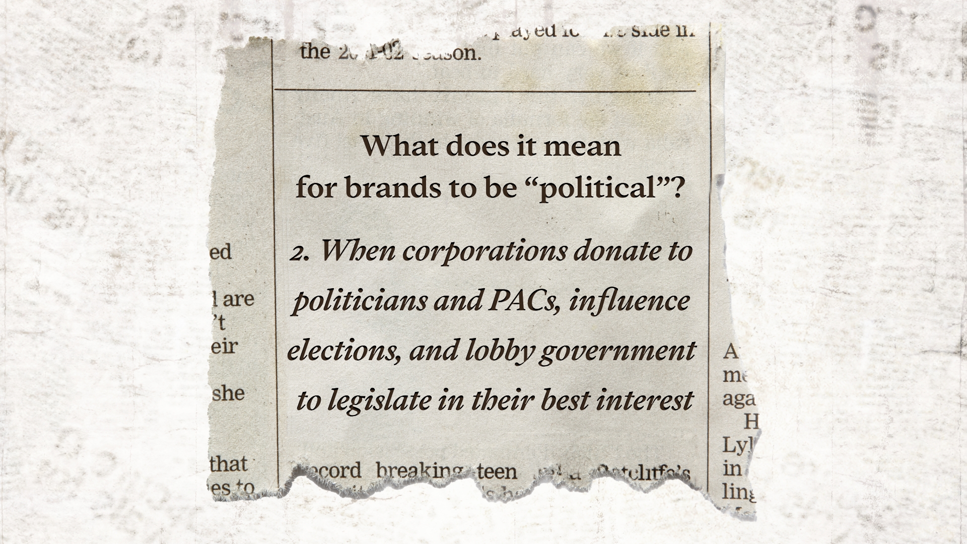 What does it mean for brands to be political? When corporations influence elections